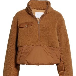 Frame fleece mix pullover NWT